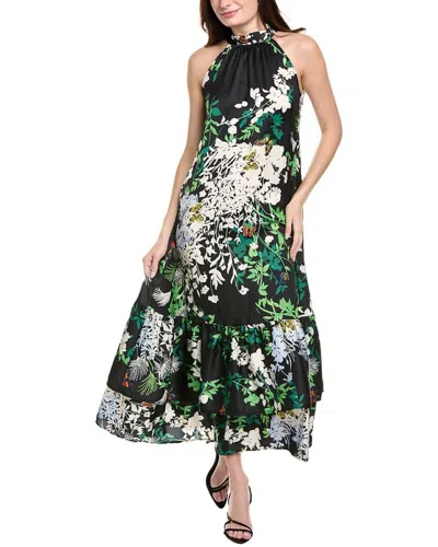 Flora Bea Amadeus Maxi Dress In Birdland In Black