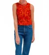 Flora Bea Bello Sleeveless Top In Rolling Hills In Red