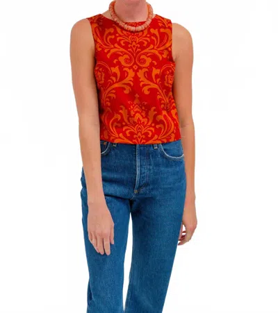 Flora Bea Bello Sleeveless Top In Rolling Hills In Red