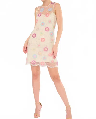Flora Bea Celeste Dress In Beige In Pink
