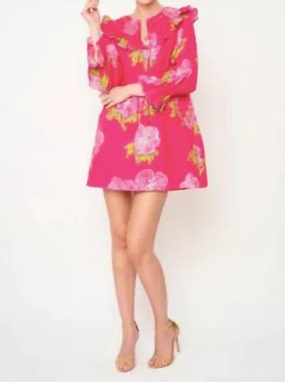 Flora Bea Cheri Mini Dress In Pink Floral In Multi