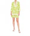 Flora Bea Chichi Three Quarter Sleeve Tunic In Cultured Green Pearl In Green