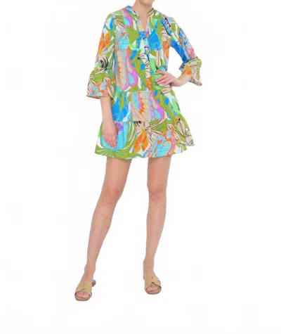 Flora Bea Clarisse Dress In Blue In Green