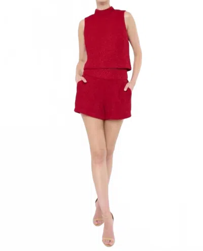 Flora Bea Darron Pull-on Short In Candy Cane In Red