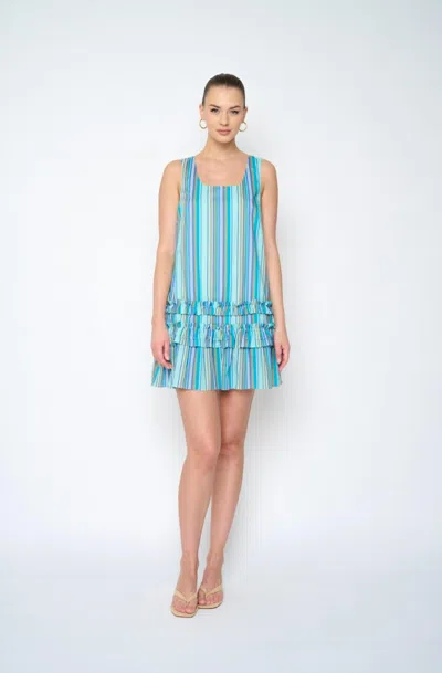 Flora Bea Dory Mini Dress In Super Stripe In Multi
