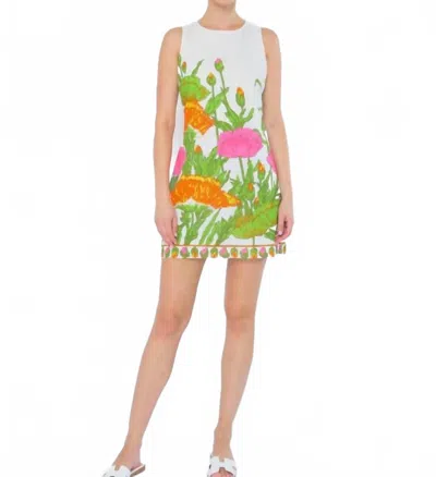 Flora Bea Ella Shift Dress In Bali Print In Multi