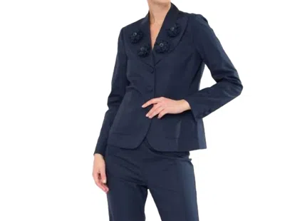 Flora Bea Fallon Blazer In Navy Skies In Black