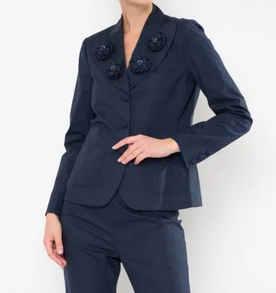 Flora Bea Fallon Coat In Navy Skies