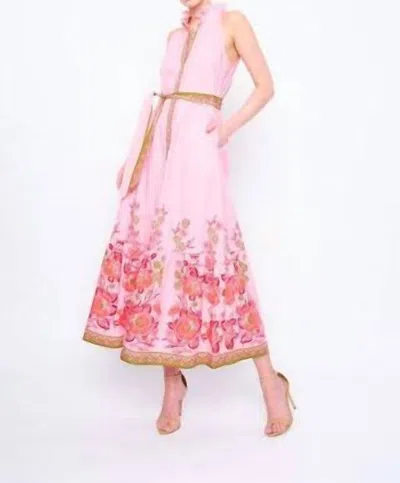 Flora Bea Fawn Dress In Cabbage Rose In Multi