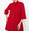 Flora Bea Gracelee Coat In Candy Cane Red In Multi