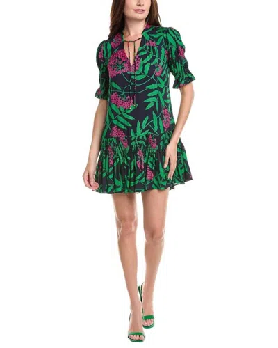Flora Bea Hartlie Mini Dress In Poppy Navy In Green