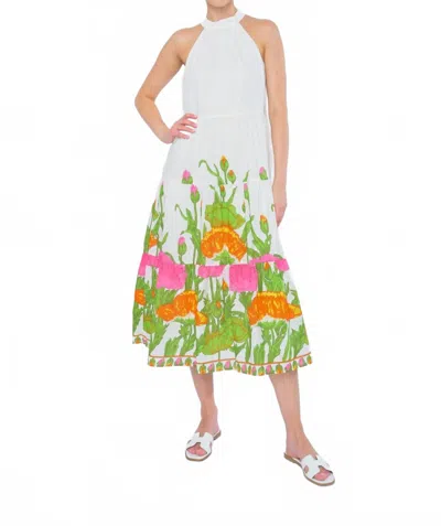 Flora Bea Kaley Dress In Bali Print In White