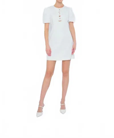 Flora Bea Leone Mini Dress In Snow Cone In Blue