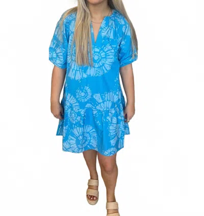 Flora Bea Meena Lilypad Dress In Blue