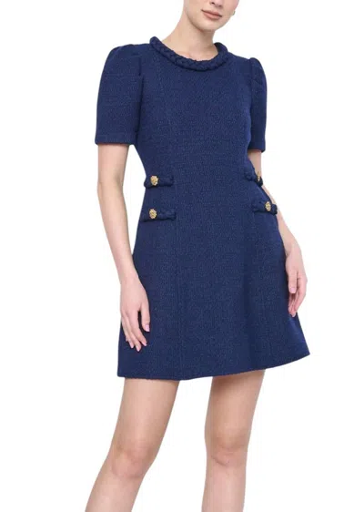 Flora Bea Mini Dress In Meadowland In Blue