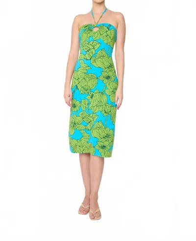 Flora Bea Miri Midi Dress In Green Secret Garden
