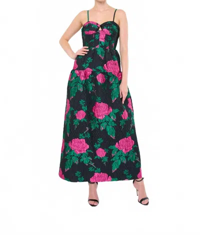 Flora Bea Naia Maxi Dress In Pink Rose In Multi