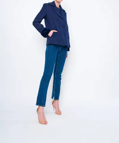 Flora Bea Nelson Coat In Meadowland In Blue