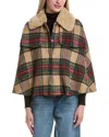 Flora Bea Nyc Aly Cape Coat In Brown