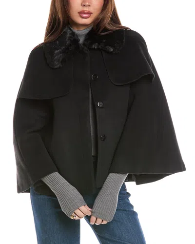 Flora Bea Nyc Aly Cape Jacket In Black