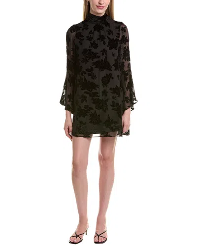 Flora Bea Nyc Barry Silk-blend Mini Dress In Black