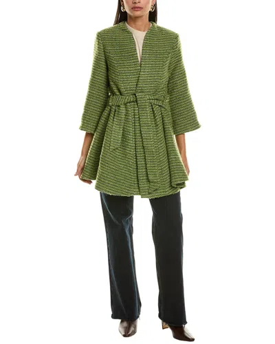 Flora Bea Nyc Bonita Wool-blend Coat In Green