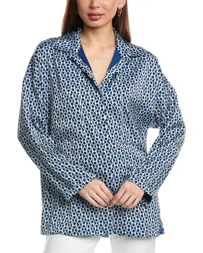 Flora Bea Nyc Briar Blouse In Navy