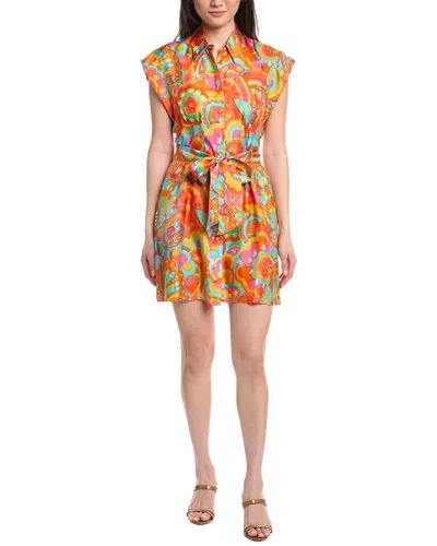 Flora Bea Nyc Camy Silk Mini Dress In Multi