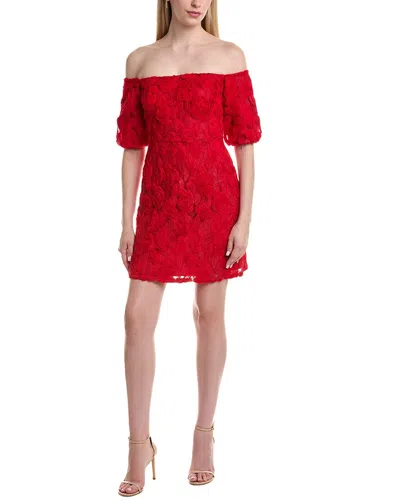 Flora Bea Nyc Cassandra Off The Shoulder Dress In Red