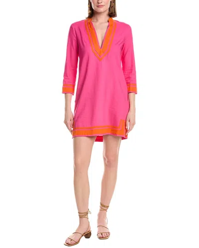 Flora Bea Nyc Chichi Linen-blend Dress In Pink