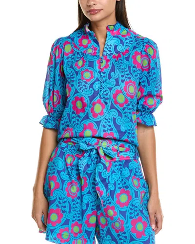 Flora Bea Nyc Edith Top In Blue