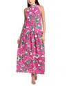 Flora Bea Nyc Eleana Midi Dress In Pink