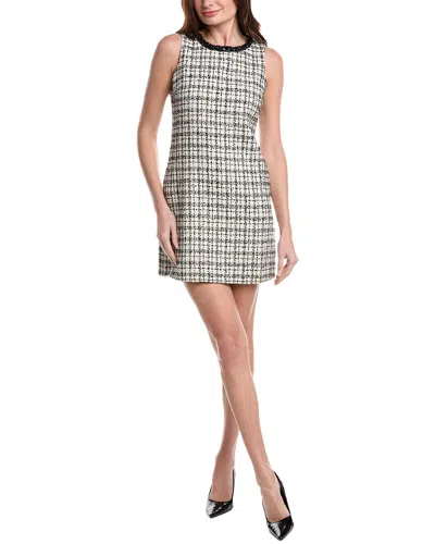 Flora Bea Nyc Ellis Tweed Shift Dress In White