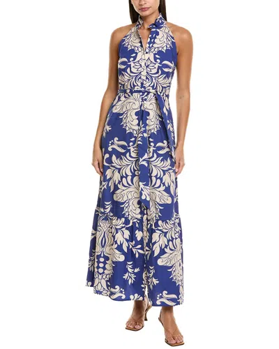 Flora Bea Nyc Fawn Maxi Dress In Blue
