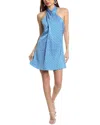 Flora Bea Nyc Halter Top Mini Dress In Blue
