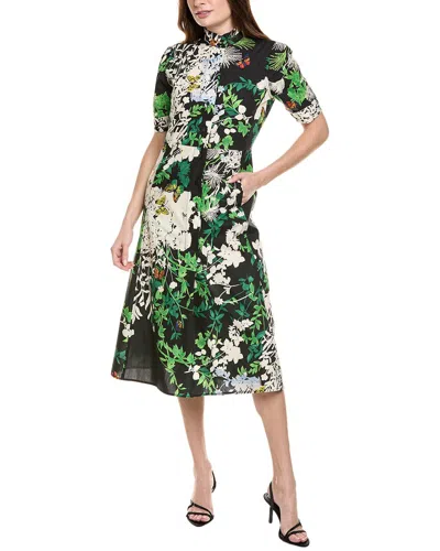 Flora Bea Nyc Haydee Midi Dress In Green