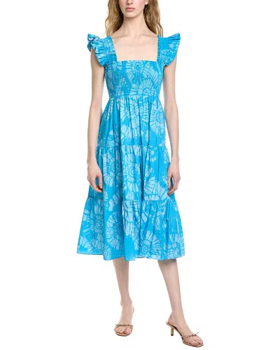 Flora Bea Nyc Kandi Midi Dress In Blue