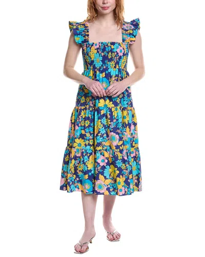 Flora Bea Nyc Kandi Midi Dress In Blue