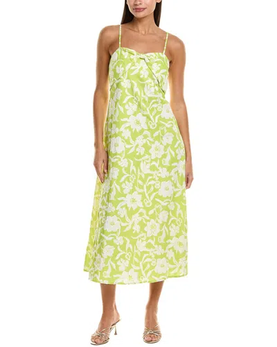 FLORA BEA NYC FLORA BEA NYC KIENNA LINEN-BLEND MIDI DRESS