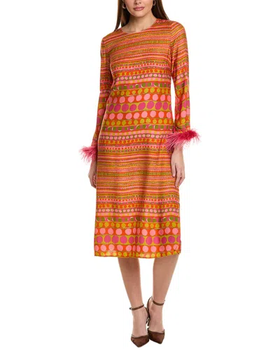 Flora Bea Nyc Looney Silk Midi Dress