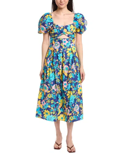 Flora Bea Nyc Maysen Maxi Dress In Blue
