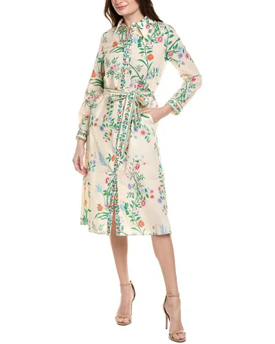 Flora Bea Nyc Medora Midi Dress In White