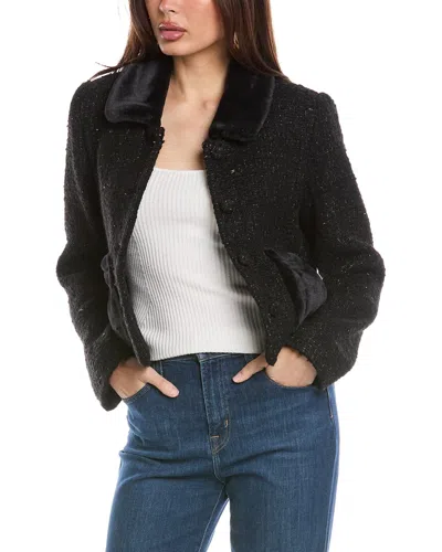 Flora Bea Nyc Nadalia Wool-blend Coat In Black