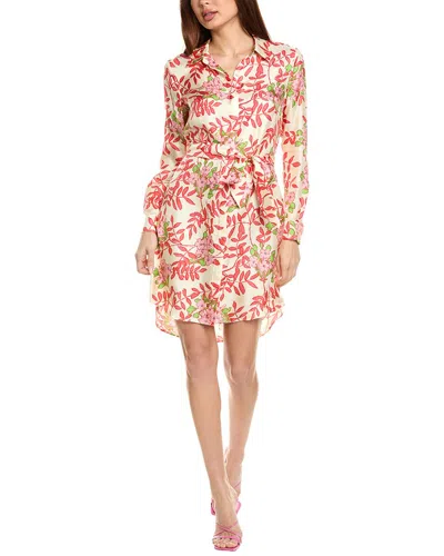 Flora Bea Nyc Natalee Silk Mini Dress In White