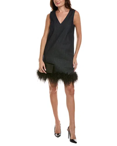 Flora Bea Nyc Nate Denim Shift Dress In Black