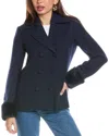 Flora Bea Nyc Nelson Wool-blend Coat In Blue