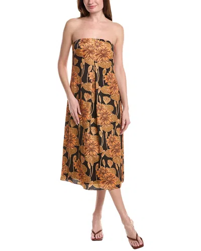 Flora Bea Nyc Pierce Midi Dress In Brown