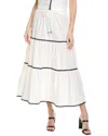 Flora Bea Nyc Rimaro Midi Skirt In White
