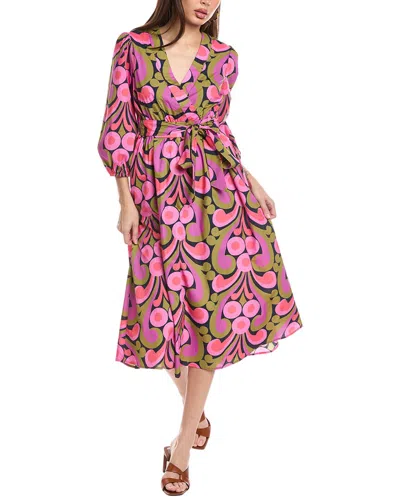 Flora Bea Nyc Roco Midi Dress In Pink