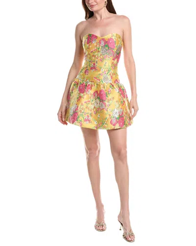 Flora Bea Nyc Rory Mini Dress In Yellow